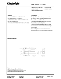L1060GD datasheet: 1.8 mm solid state lamp. Green. Lens type green diffused. L1060GD