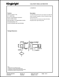 L1387QMP/EGW datasheet: 3.4 mm right angle LED indicator. High efficiency red, green. Lens type white diffused. L1387QMP/EGW