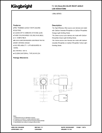 L59BL/GYW datasheet: T-1 3/4 (5mm) bi-color right angle LED indicator. Green, yellow . Lens type white diffused. L59BL/GYW