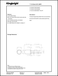 L7113SEC/E datasheet: T-1 3/4 (5 mm) LED lamp. Hyper orange. Lens type water clear. L7113SEC/E