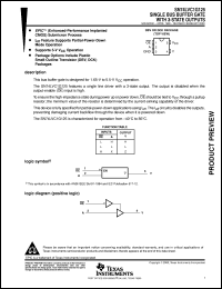 SN74LVC1G125DBVR datasheet:  SINGLE BUS BUFFER GATE WITH 3-STATE OUTPUTS SN74LVC1G125DBVR