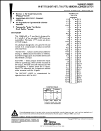 SN74HSTL162822DGGR datasheet:  14-BIT TO 28-BIT HSTL-TO-LVTTL MEMORY ADDRESS LATCH SN74HSTL162822DGGR