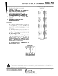 SN74HSTL16918DGGR datasheet:  9-BIT TO 18-BIT HSTL-TO-LVTTL MEMORY ADDRESS LATCH SN74HSTL16918DGGR