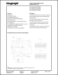 SA40-18EWA datasheet: 100 mm (4.0 inch) single digit numeric display. High efficiency red. SA40-18EWA