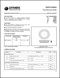 DSF21545SV45 datasheet: 4500V fast recovery diode DSF21545SV45