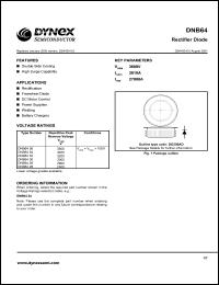 DNB6428 datasheet: 2800V rectifier diode DNB6428