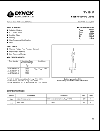 TV1822FM datasheet: 2200V fast recovery diode TV1822FM