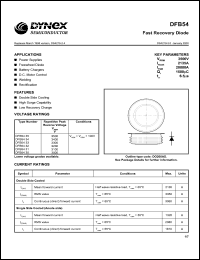 DFB5430 datasheet: 3000V fast recovery diode DFB5430