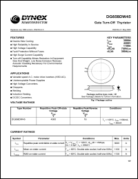 DG858DW45 datasheet: 4500V gate turn-off thyristor DG858DW45