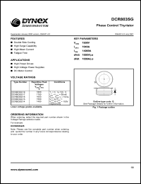 DCR803SG16 datasheet: 1600V phase control thyristor DCR803SG16