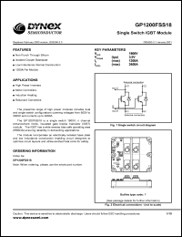 GP1200FSS18 datasheet: 1800V single switch low V IGBT module GP1200FSS18