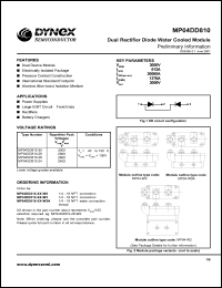 MP04DD810-28 datasheet: 2800V dual rectifier diode water cooled module MP04DD810-28