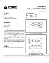 GP201MHS18 datasheet: 1800V low voltage half bridge IGBT module GP201MHS18