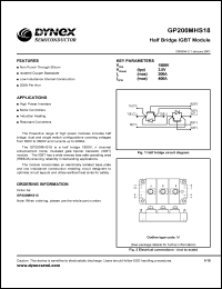 GP200MHS18 datasheet: 1800V half bridge IGBT module GP200MHS18