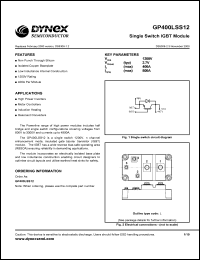 GP400LSS12 datasheet: 1200V single switch IGBT module GP400LSS12