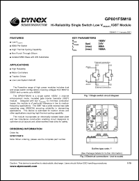 GP801FSM18 datasheet: 1800V Hi-reliability dual switch low voltage IGBT module GP801FSM18