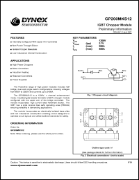 GP200MKS12 datasheet: 1200V IGBT chopper module GP200MKS12