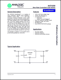 AAT4250IJS-T1 datasheet:  Slew rate controlled load switch AAT4250IJS-T1