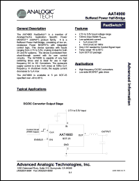 AAT4900IGV-T1 datasheet: Buffered power half-bridge AAT4900IGV-T1