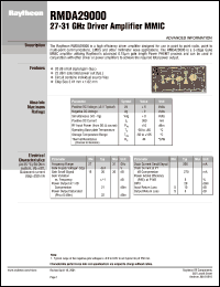 RMDA29000 datasheet: 27-31 GHz driver amplifier MMIC RMDA29000