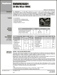 RMWM26001 datasheet: 26 GHz mixer MMIC RMWM26001