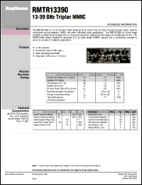 RMTR13390 datasheet: 13-39 GHz tripler MMIC RMTR13390