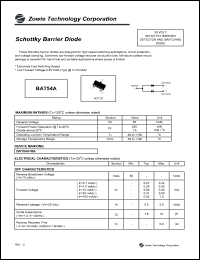BAT54A datasheet: 30 V,  schottky barrier diode BAT54A