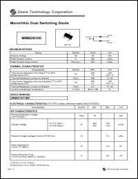 MMBD6100 datasheet: 70 V, monolithic dual  switching diode MMBD6100