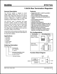 RT9173/ACM5 datasheet: 2.5V, 1.5A/3A bus termination regulator RT9173/ACM5