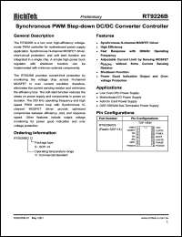 RT9226BCS datasheet: Synchronous PWM step-down DC-DC converter controller RT9226BCS