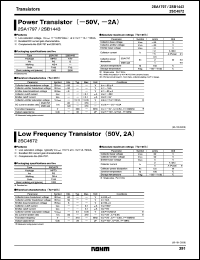 2SB1443 datasheet: 50V, 2A power transistor 2SB1443