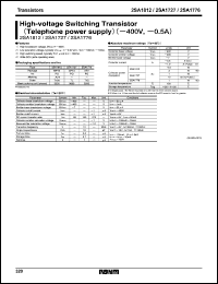 2SA1776 datasheet: 400V, 0.5A high-voltage switching transistor 2SA1776