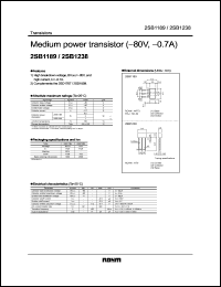 2SB1189 datasheet: 80V, 0.7A medium power transistor 2SB1189