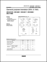 2SC4617 datasheet: 50V, 0.15A general purpose transistor 2SC4617