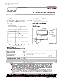 LB1855NM datasheet: 3-phase brushless motor driver LB1855NM