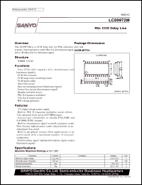 LC89972M datasheet: PAL CCD delay line LC89972M