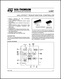L497B datasheet: Hall effect pickup ignition controller L497B