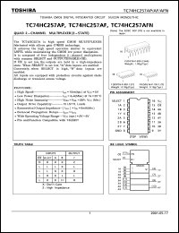 TC74HC257AF datasheet: CMOS digital integrated circuit TC74HC257AF