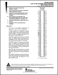 SN74ALVC162831DBBR datasheet:  1-BIT TO 4-BIT ADDRESS REGISTER/DRIVER WITH 3-STATE OUTPUTS SN74ALVC162831DBBR