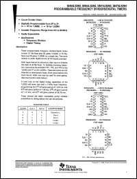 SN74LS294N datasheet:  PROGRAMMABLE FREQUENCY DIVIDER / DIGITAL TIMER SN74LS294N