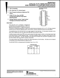 SN10KHT5574NT datasheet:  OCTAL ECL-TO-TTL TRANSLATOR WITH D-TYPE EDGE-TRIGGERED FLIP-FLOPS AND 3-STATE OUTPUTS SN10KHT5574NT