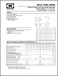 SROK datasheet: 800 V, 1.5 A, Surface mount recovery rectifier SROK