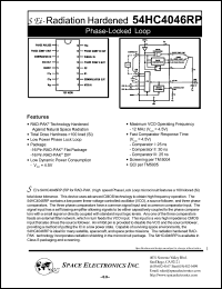 54HC4046RP datasheet: Phase-locked loop 54HC4046RP