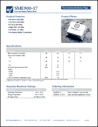 SME900-17 datasheet: Broadcast surface mount mixer SME900-17