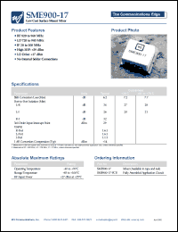 SME900-17-PCB datasheet: Broadcast surface mount mixer SME900-17-PCB