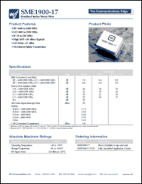 SME1900-17-PCB datasheet: Broadcast surface mount mixer SME1900-17-PCB