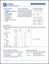 HMJ4 datasheet: High dynamic range FET mixer HMJ4