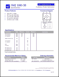 SMJ1000-3B datasheet: Quad-diode mixer SMJ1000-3B