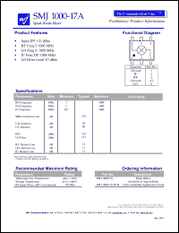 SMJ1000-17A-PCB datasheet: Quad-diode mixer SMJ1000-17A-PCB