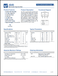 AM1-PCB datasheet: 60- 3000MHz, 5.5V; high dynamic range gain block AM1-PCB